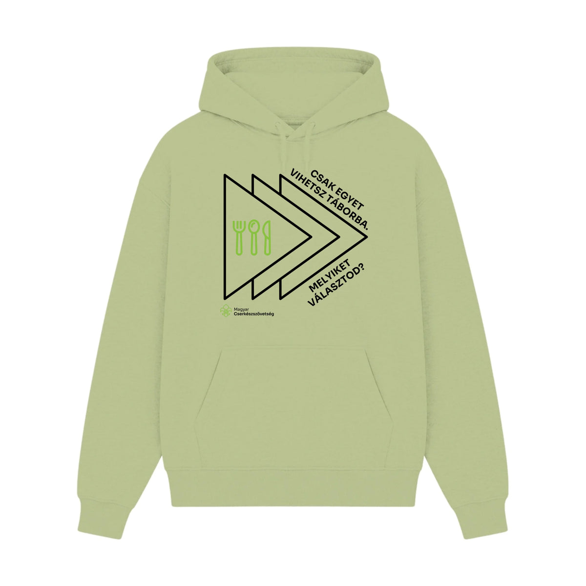 GISF500 HOODIE pistacchio front