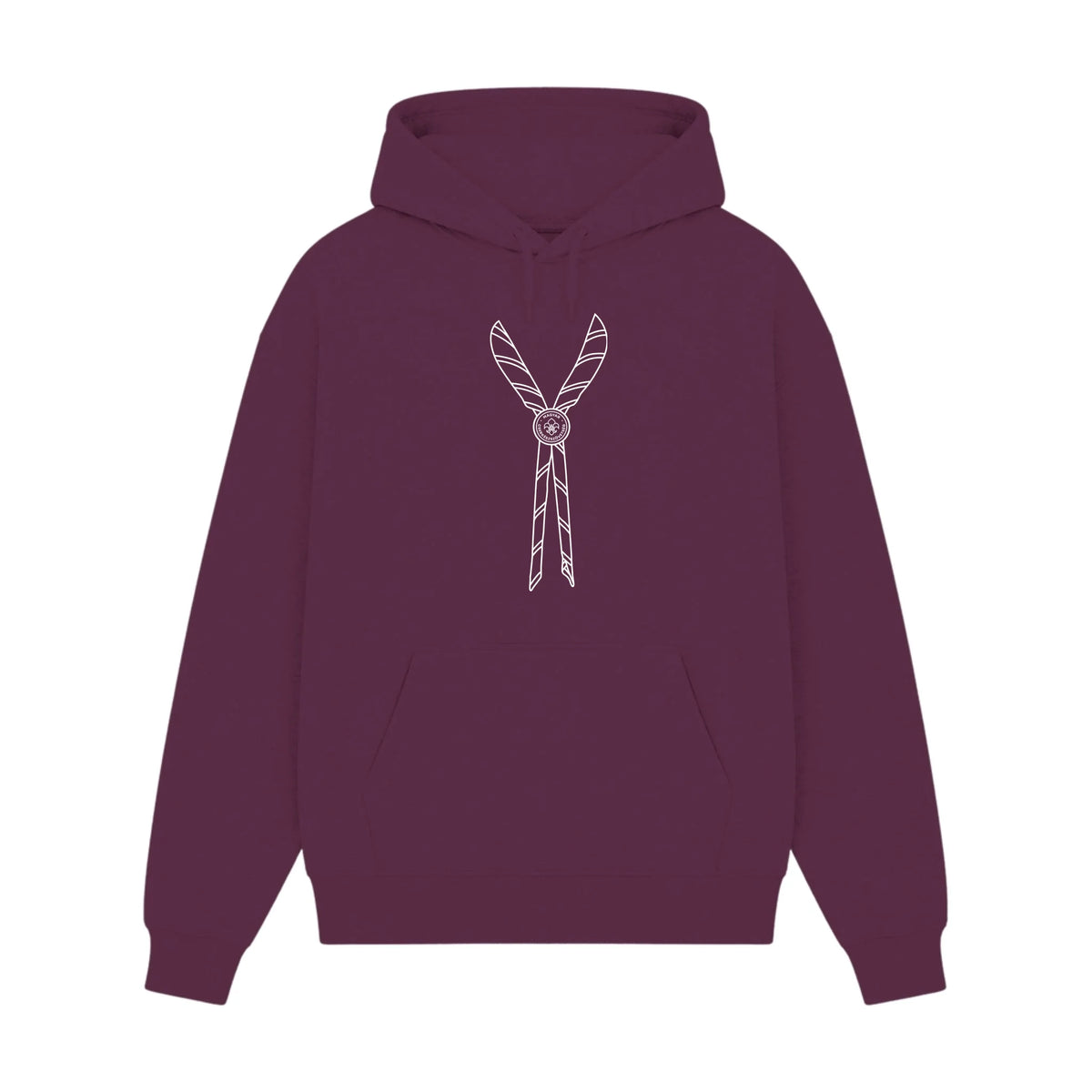 GISF500 HOODIE Maroon front