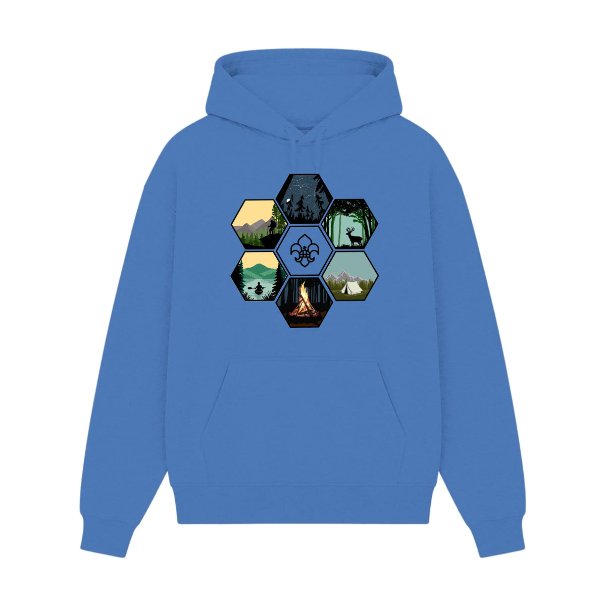 GISF500 HOODIE carolina blue front
