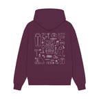 GISF500 HOODIE Maroon back