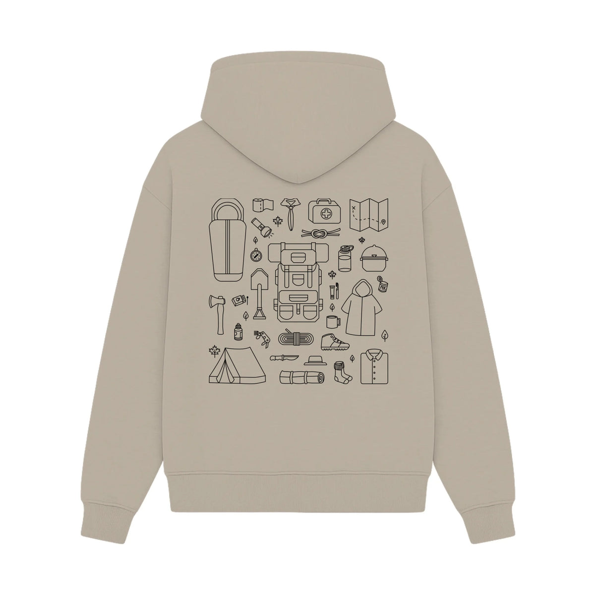 GISF500 HOODIE sand back