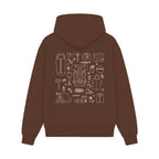 GISF500 HOODIE cocoa back