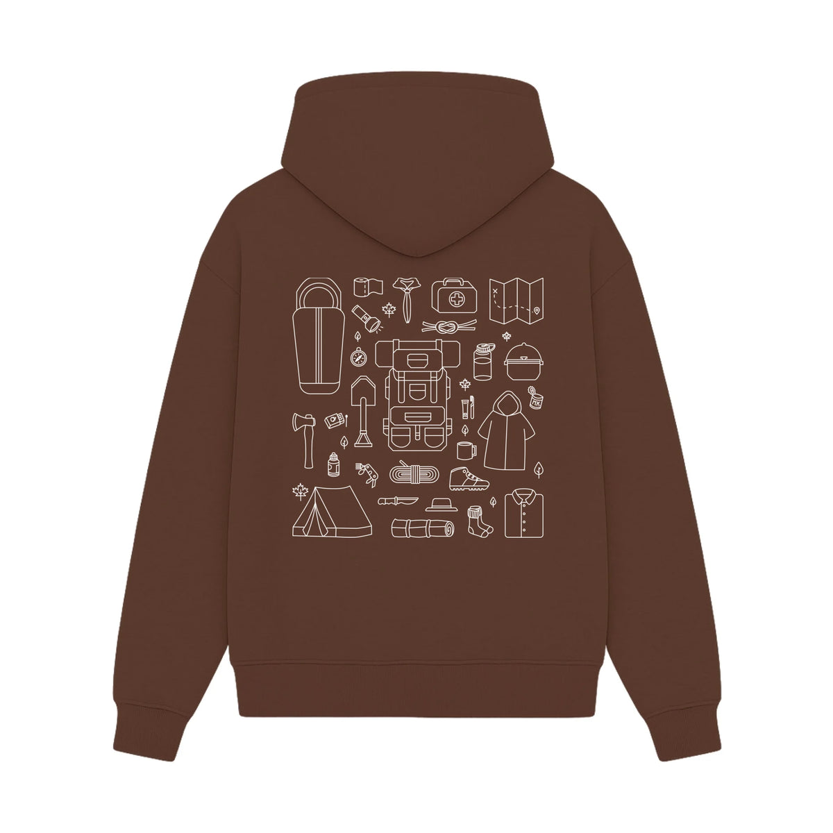 GISF500 HOODIE cocoa back