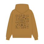 GISF500 HOODIE Mustard back