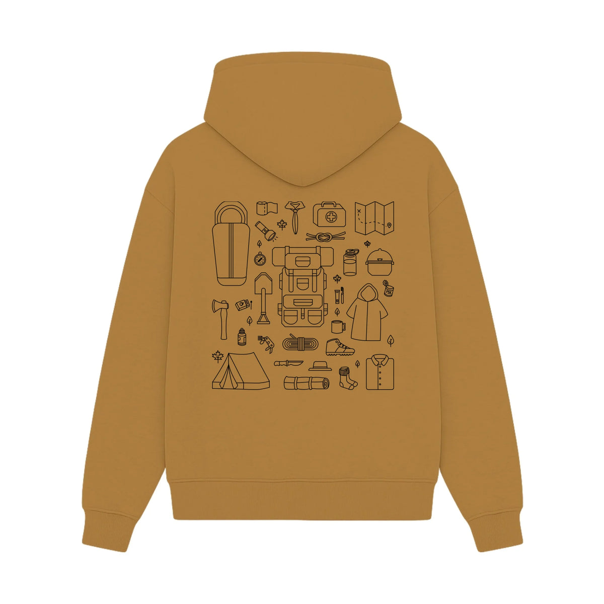 GISF500 HOODIE Mustard back