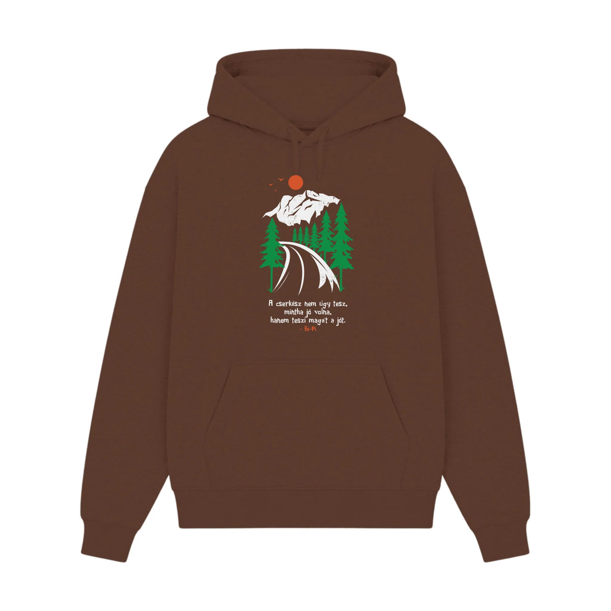 GISF500 HOODIE cocoa front
