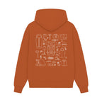 GISF500 HOODIE texas orange back