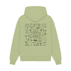 GISF500 HOODIE pistacchio back