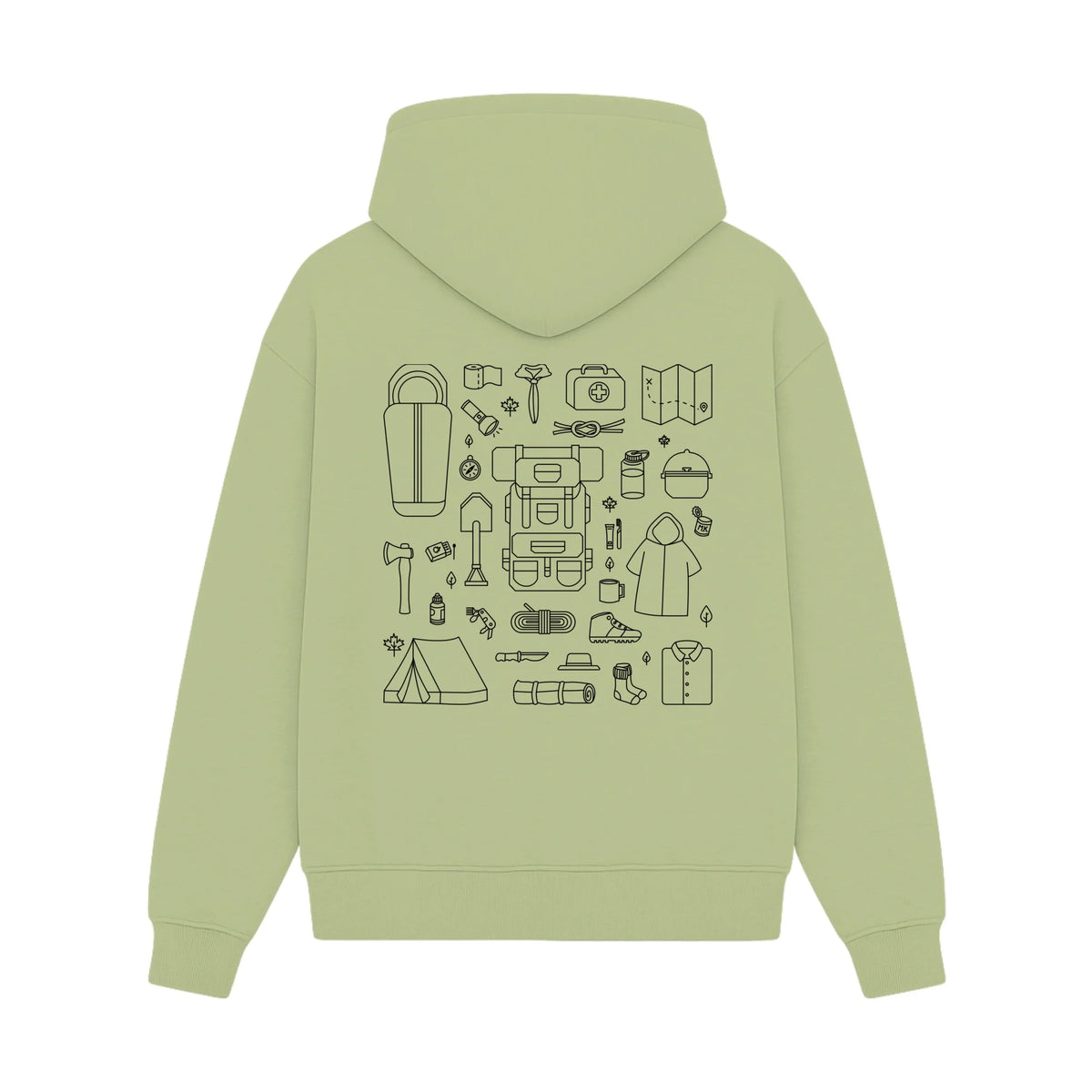 GISF500 HOODIE pistacchio back
