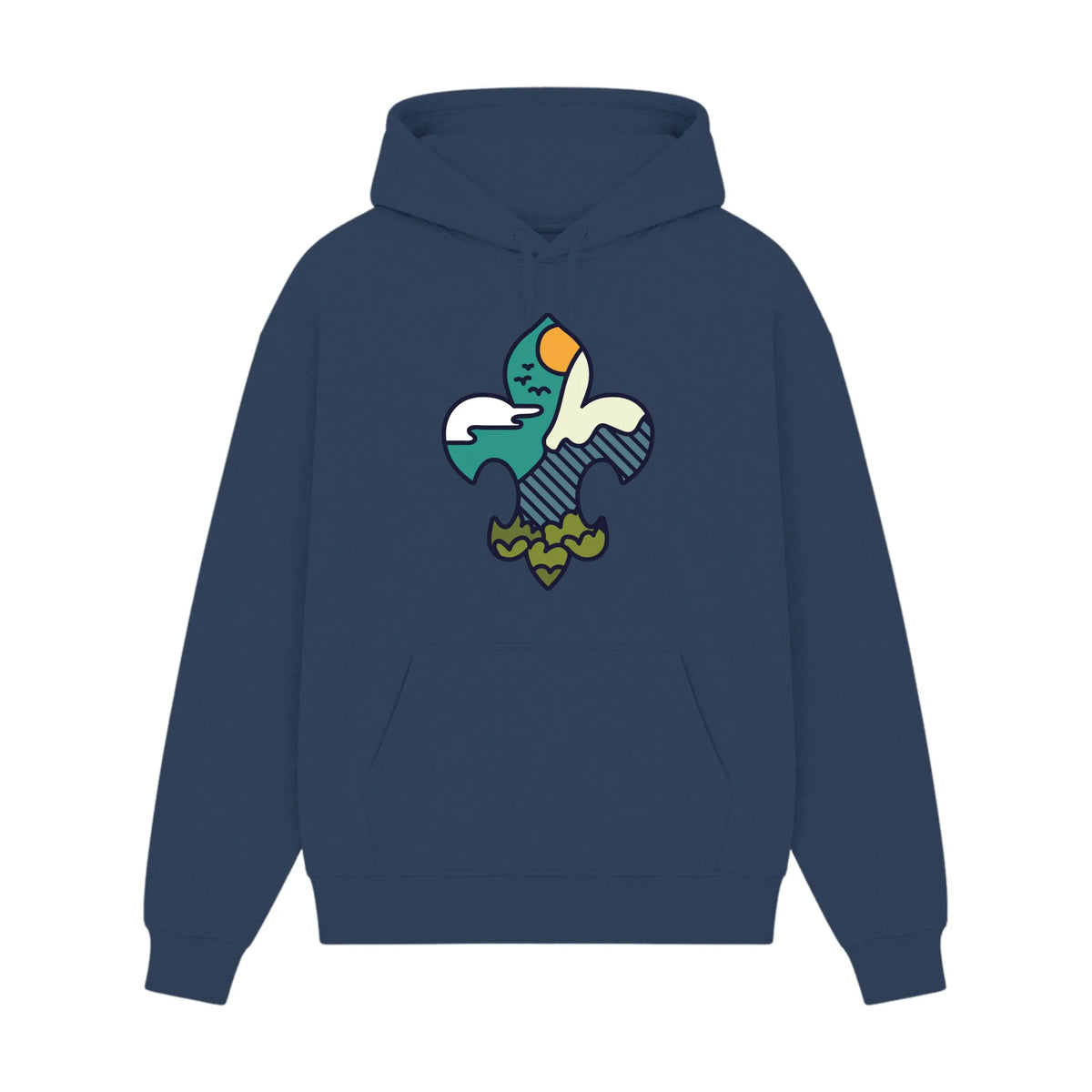 GISF500 HOODIE dusl blue front