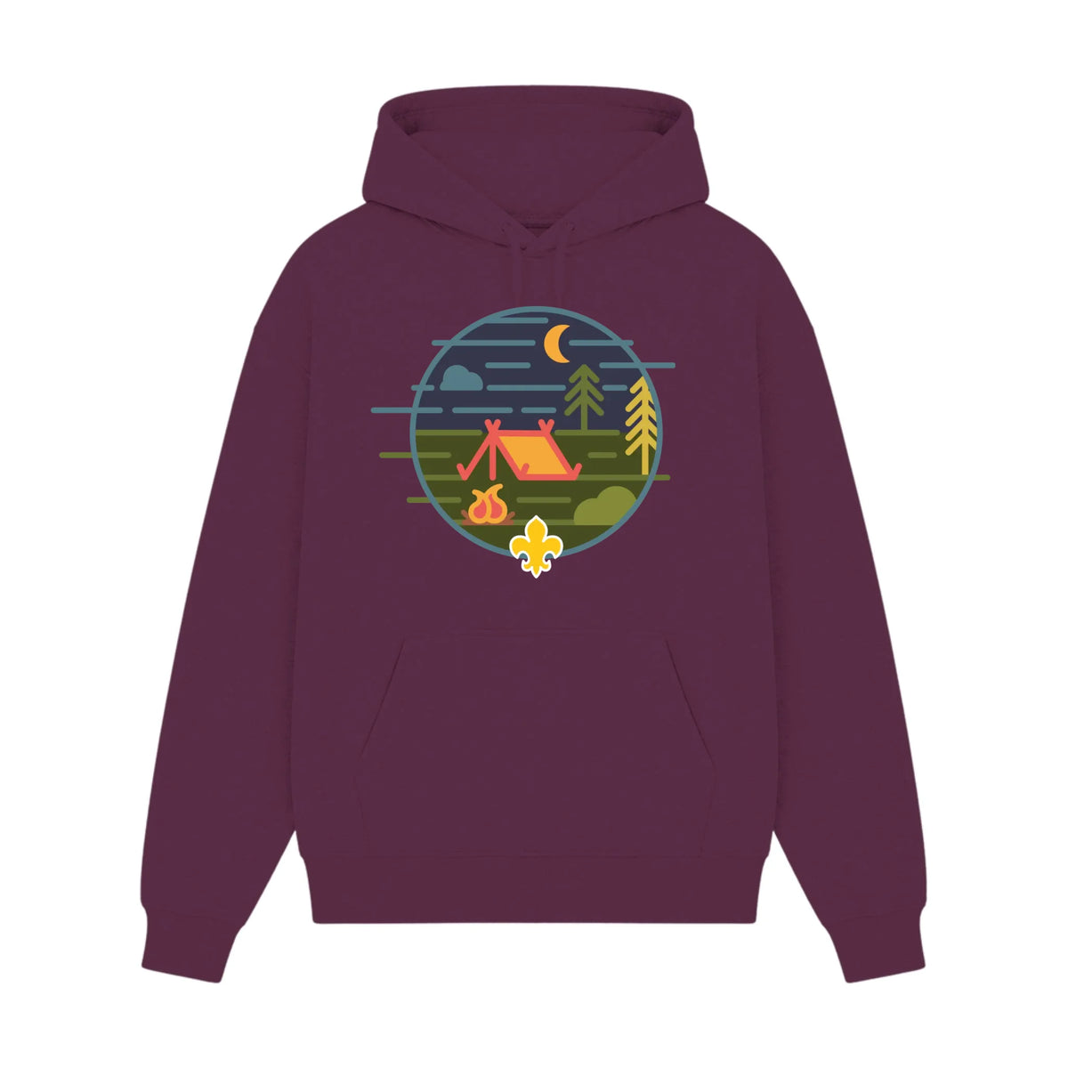 GISF500 HOODIE Maroon front