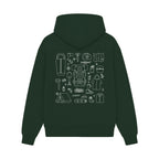 GISF500 HOODIE froest green back
