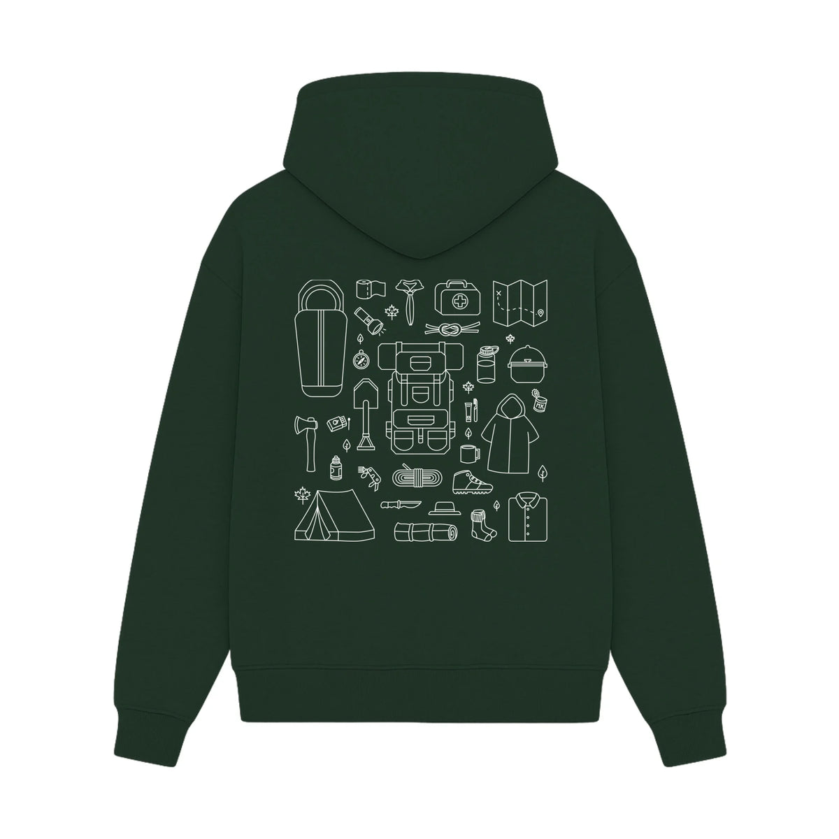 GISF500 HOODIE froest green back