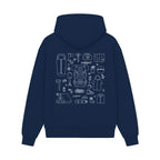 GISF500 HOODIE navy back