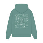 GISF500 HOODIE aquatic back