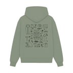 GISF500 HOODIE sage back