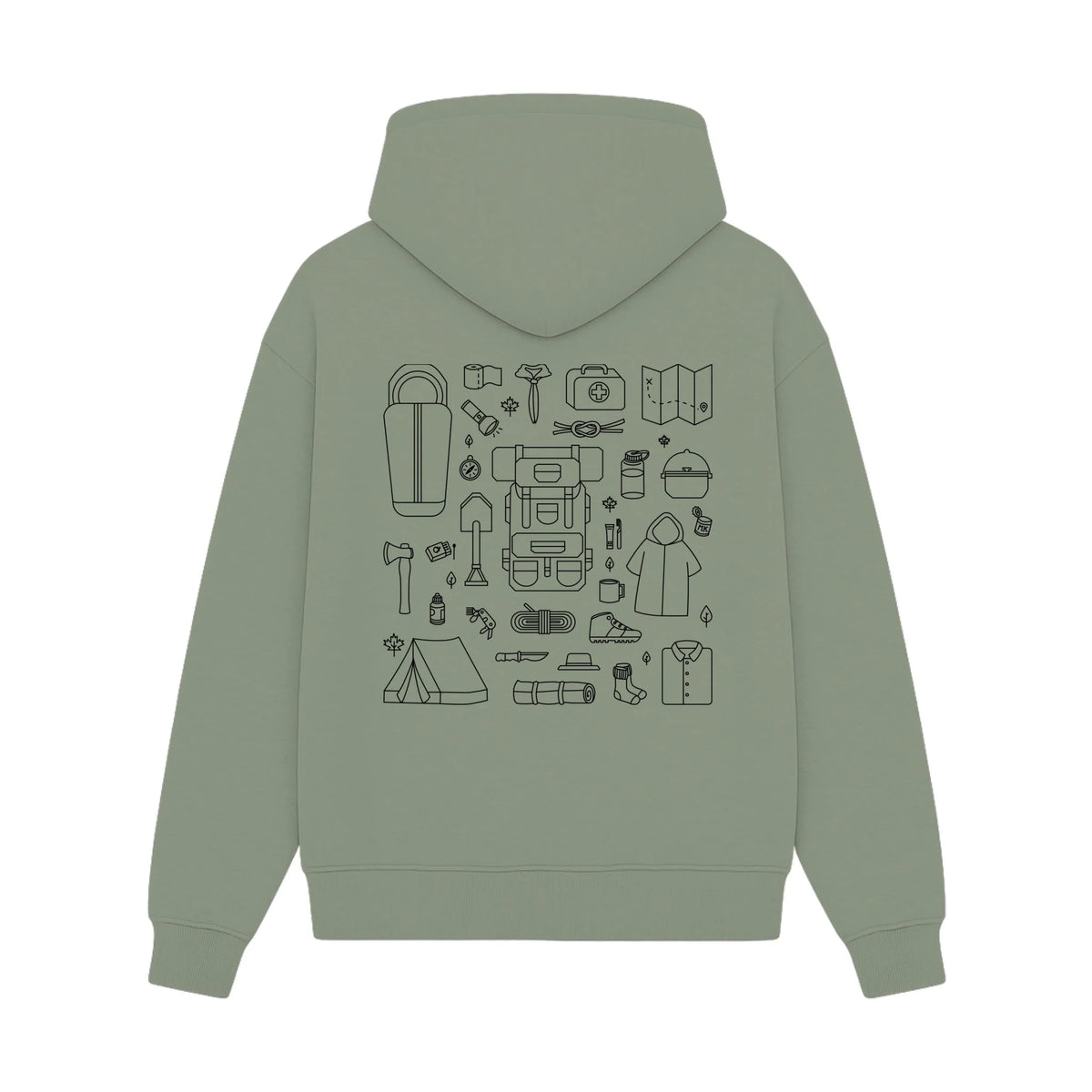 GISF500 HOODIE sage back