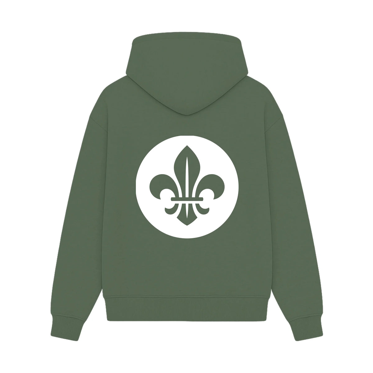GISF500 HOODIE Military green back