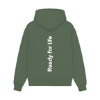 GISF500 HOODIE Military green back