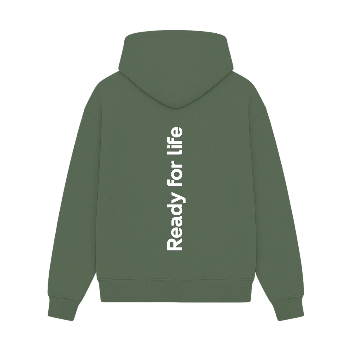 GISF500 HOODIE Military green back