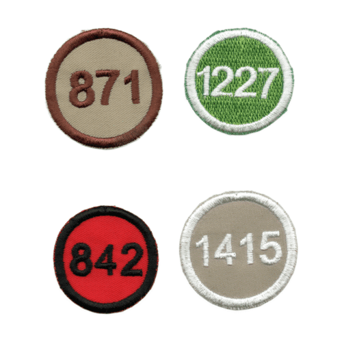 Csapatszám jelvény